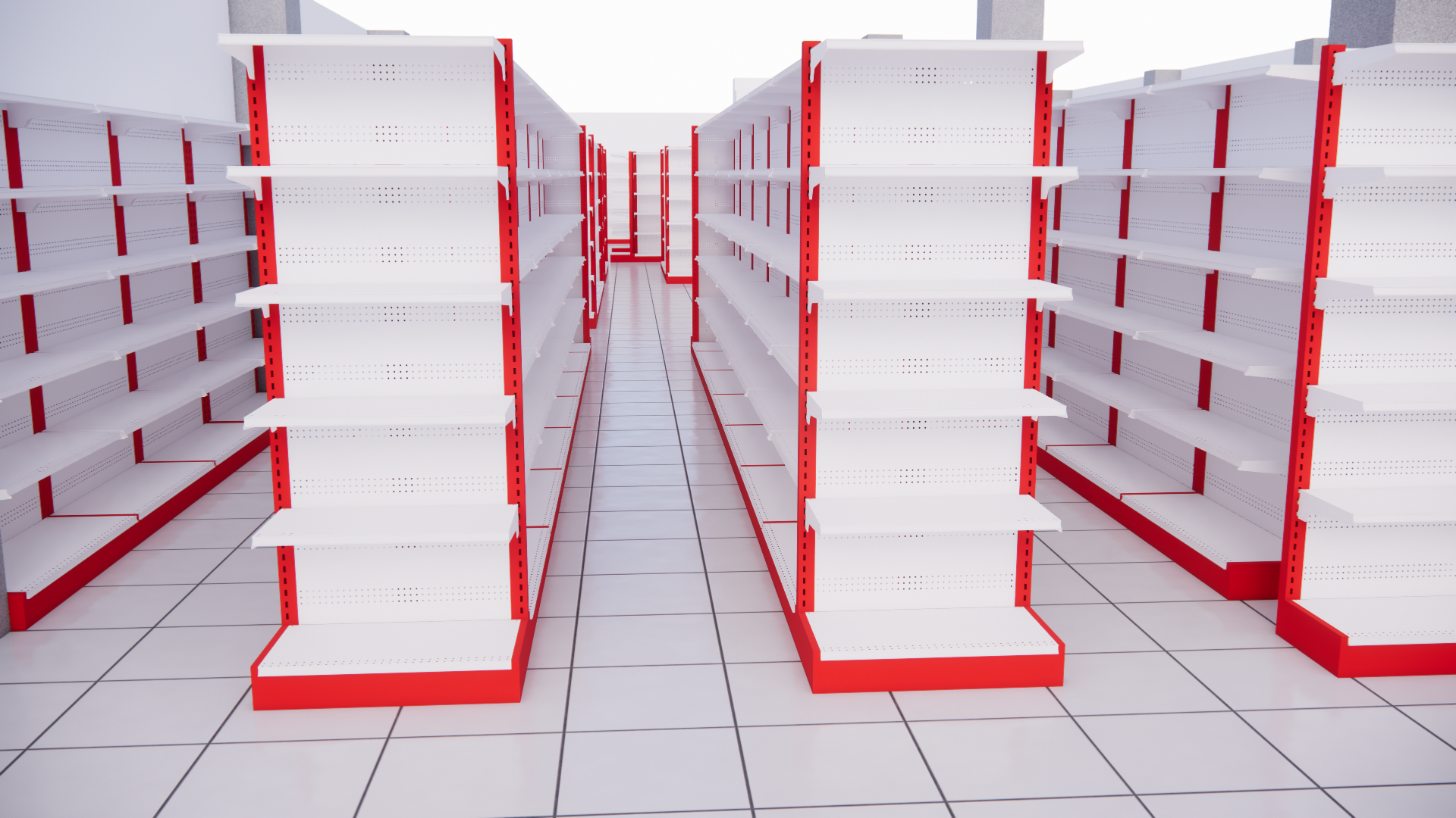 Góndola lateral y central metálica